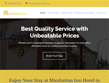 Tablet Screenshot of manhattaninnhotel.com